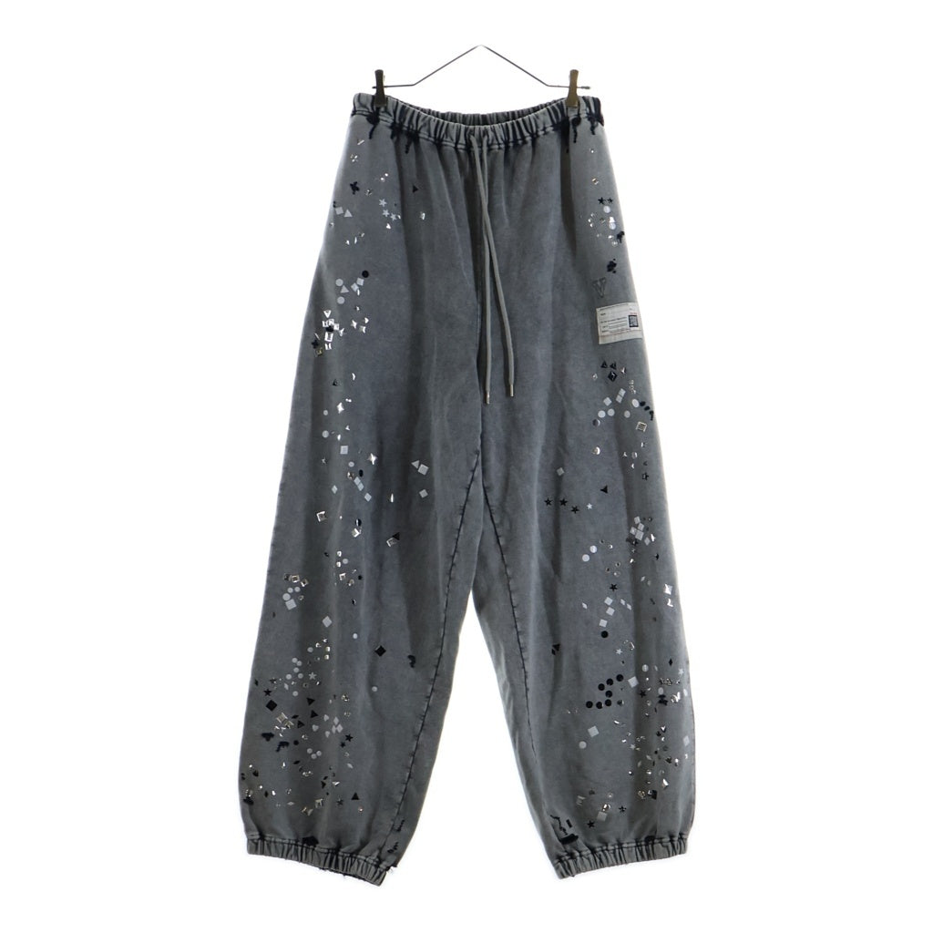 MAISON MIHARAYASUHIRO(メゾンミハラヤスヒロ) 25AW Embellished Bleached Pants エンベリッシュド ブリーチド スウェットパンツ グレー A15PT563