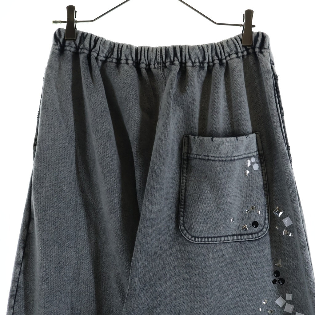 MAISON MIHARAYASUHIRO(メゾンミハラヤスヒロ) 25AW Embellished Bleached Pants エンベリッシュド ブリーチド スウェットパンツ グレー A15PT563