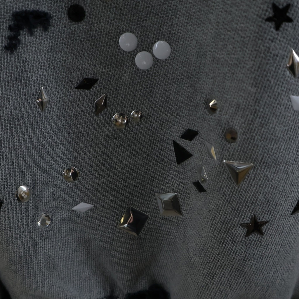 MAISON MIHARAYASUHIRO(メゾンミハラヤスヒロ) 25AW Embellished Bleached Pants エンベリッシュド ブリーチド スウェットパンツ グレー A15PT563