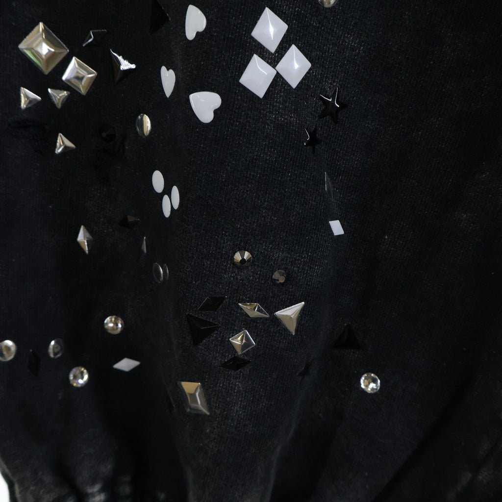 MAISON MIHARAYASUHIRO(メゾンミハラヤスヒロ) 25AW Embellished Bleached Pants エンベリッシュド ブリーチド スウェットパンツ ブラック A15PT563