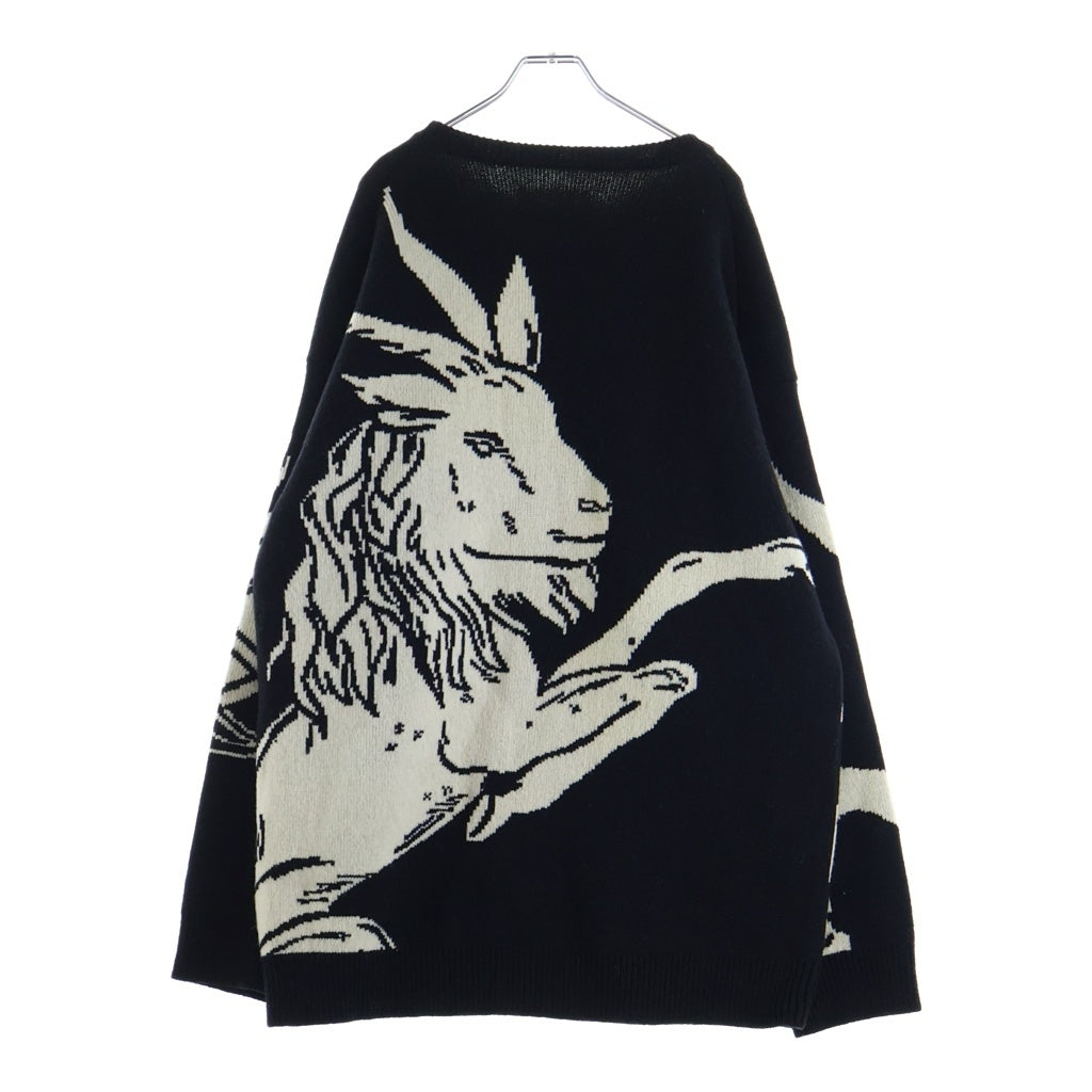 JIL SANDER(ジルサンダー) 星座モチーフ クルーネック セーター ニット ブラック/ホワイト J21GP0069