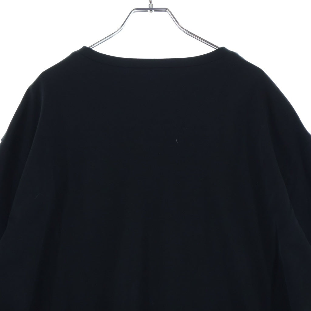 PRADA(プラダ) 23SS トライアングルロゴプレート クルーネック 半袖Tシャツ カットソー ブラック UJN861 S232 240