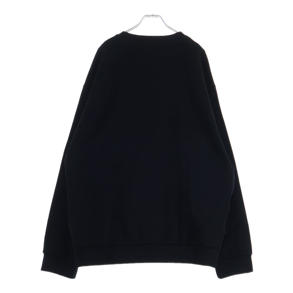 PRADA(プラダ) 22AW RE-NYLON トライアングルロゴ スウェットクルーネックカットソー ブラック UJL30A S222 110Q
