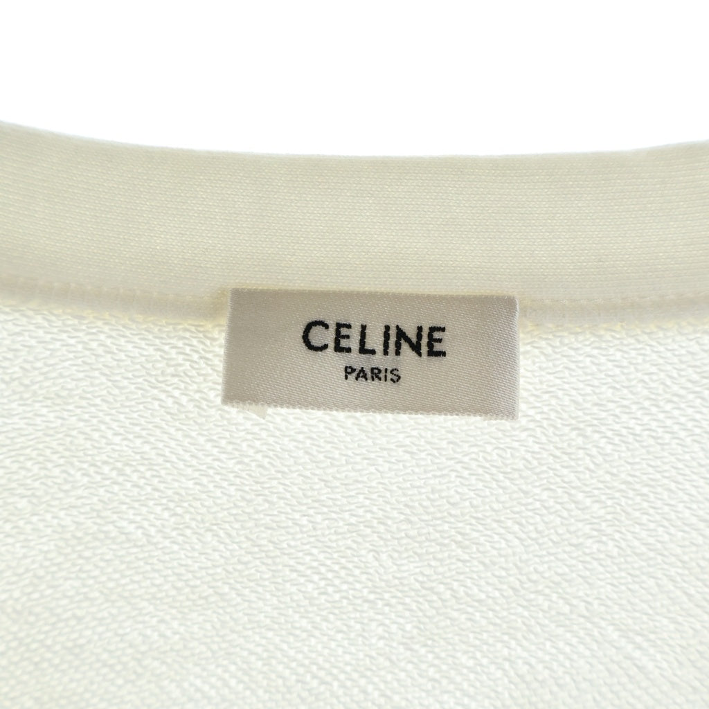 CELINE(セリーヌ) Oversized Cardigan In Cotton Fleece スウェットカーディガン ホワイト 2Y672670Q