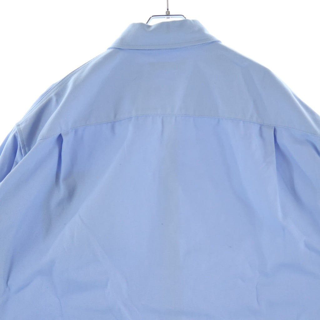 RAF SIMONS(ラフシモンズ) 23SS OVERSIZED DENIM SHIRT WITH LEATHER PATCH ロゴレザーパッチ デニムシャツ ライトブルー 231-M243