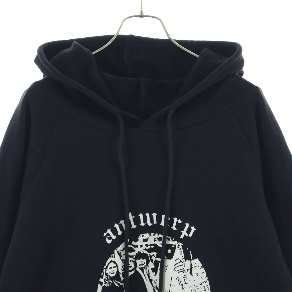 RAF SIMONS(ラフシモンズ) 21SS ARCHIVE REDUX HOODIE フロントプリント プルオーバーパーカー ブラック A01-125