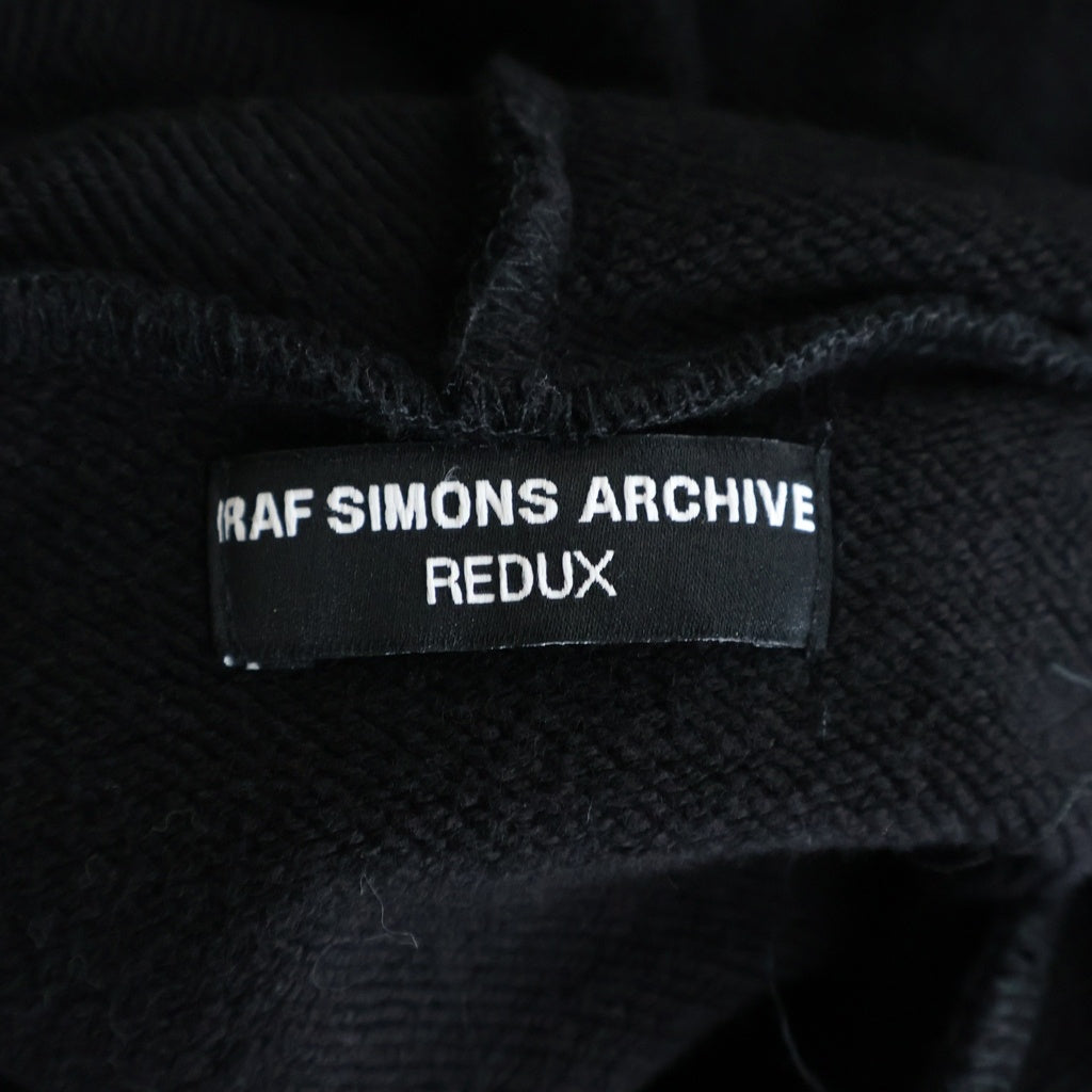 RAF SIMONS(ラフシモンズ) 21SS ARCHIVE REDUX HOODIE フロントプリント プルオーバーパーカー ブラック A01-125