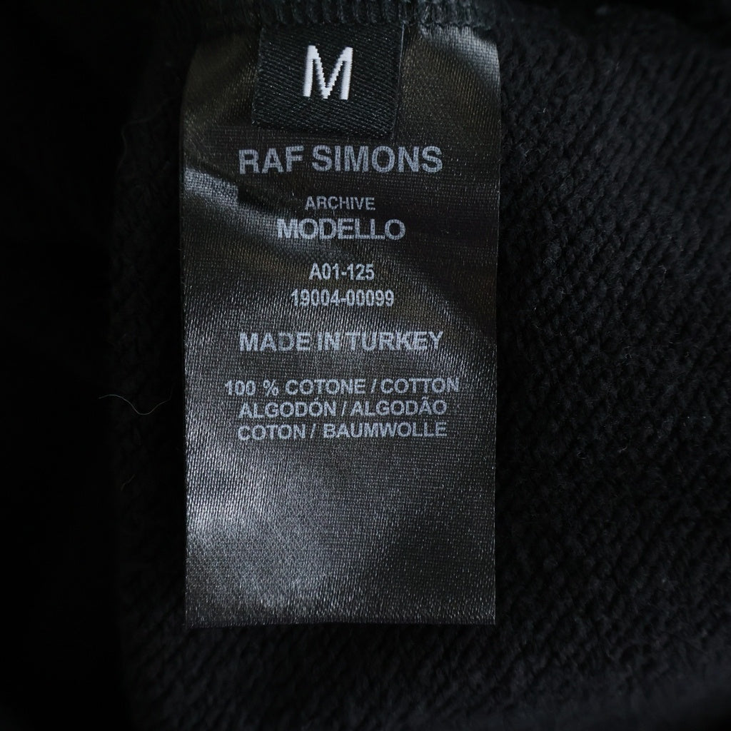 RAF SIMONS(ラフシモンズ) 21SS ARCHIVE REDUX HOODIE フロントプリント プルオーバーパーカー ブラック A01-125