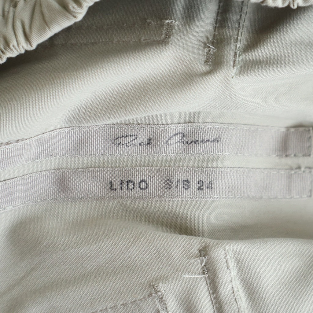 Rick Owens(リックオウエンス) 24SS PODS SHORTS DUST コットン ハーフパンツ ショーツ ベージュ RU01D3384-TE