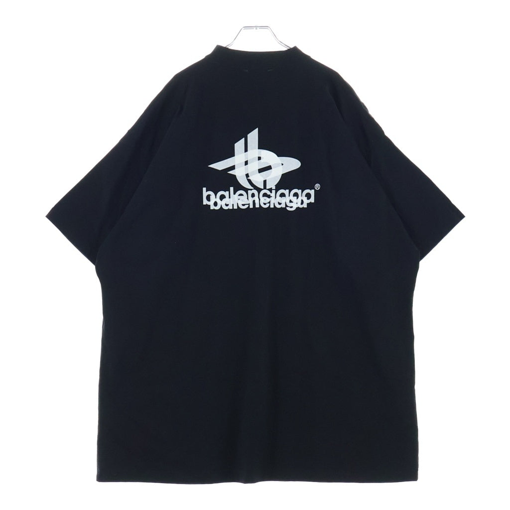 BALENCIAGA(バレンシアガ) 23AW レイヤードスポーツロゴ クルーネック半袖Tシャツカットソー ブラック 739028 TPVF2