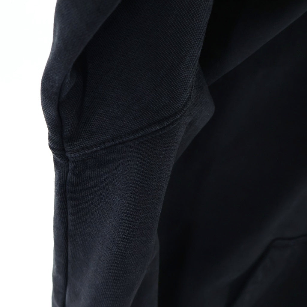 VETEMENTS(ヴェトモン) 24AW Woven Label Logo Hoodie ロゴ入り プルオーバーパーカー ブラック UA65HD280B