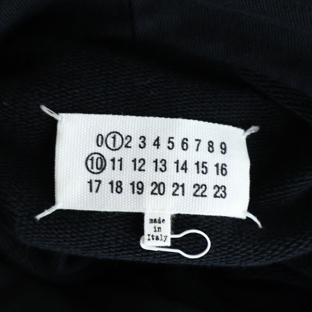 Maison Margiela(メゾンマルジェラ) 23SS カレンダー刺繍 コットン プルオーバーパーカー ブラック S50GU0202