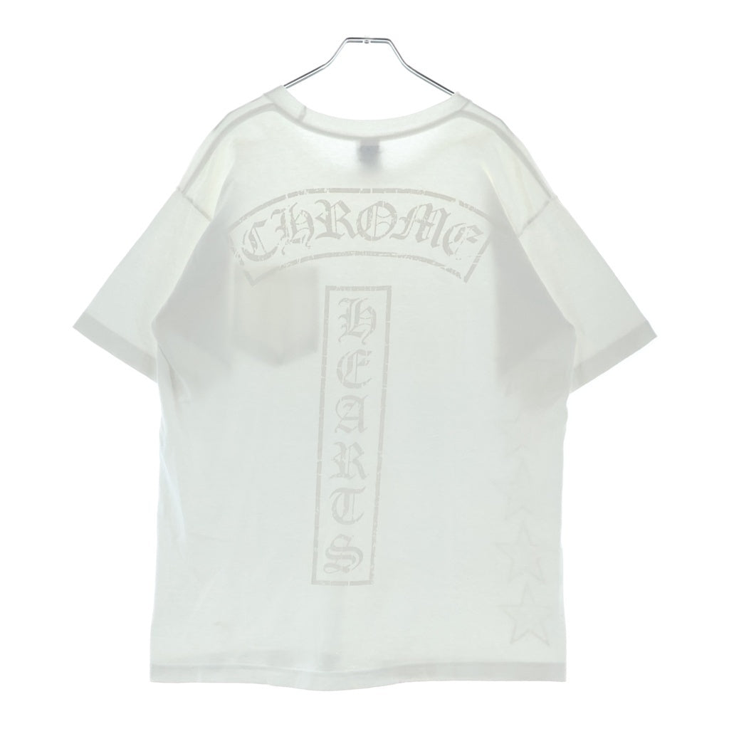 CHROME HEARTS(クロムハーツ) OLD T-BAR S/S オールド Tバー スタープリント クルーネック半袖Tシャツ カットソー ホワイト