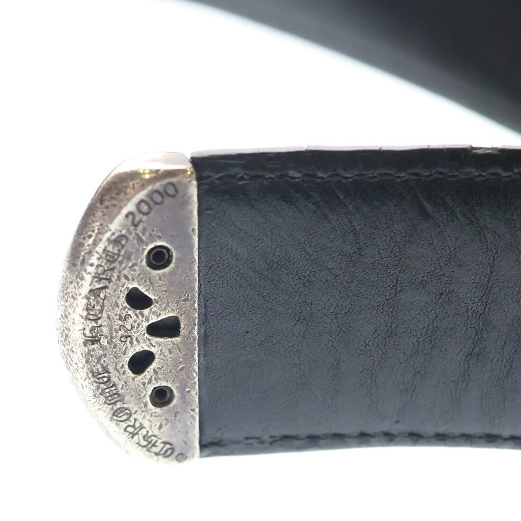 CHROME HEARTS(クロムハーツ) BLT 3PC OTJ レザーベルト ブラック/シルバー