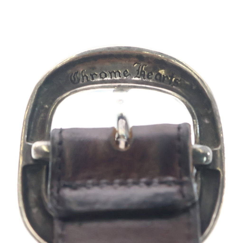 CHROME HEARTS(クロムハーツ) BLT GUNSLINGER1.5 ガンスリンガーバックル レザーベルト シルバー BCA356