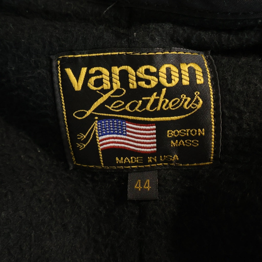 VANSON(バンソン) USA製 MODEL B Single Rider Jacket シングルライダースレザージャケット ブラック