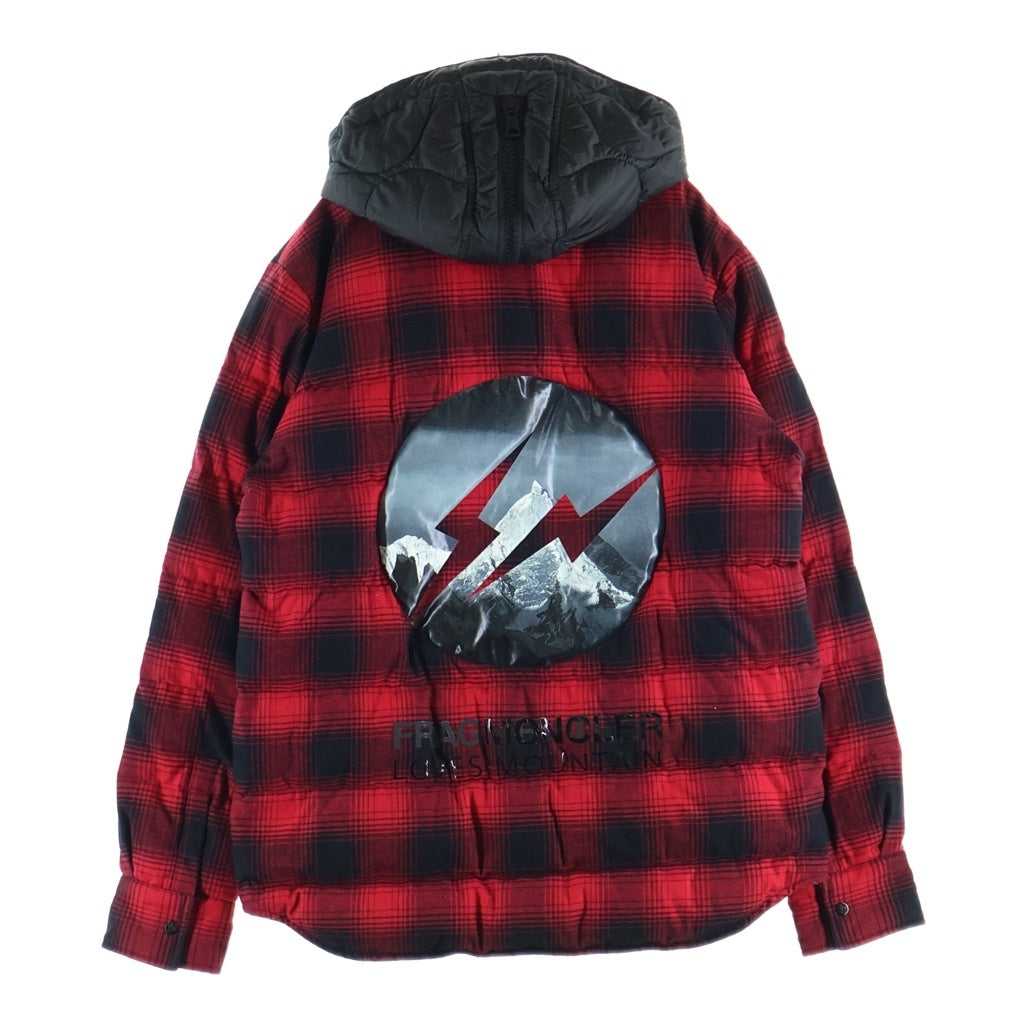 MONCLER(モンクレール) ×FRGMT FRAGMENT フラグメント DANVER チェック ダウンジャケット レッド/ブラック F209U1B51310 F209U1B5131