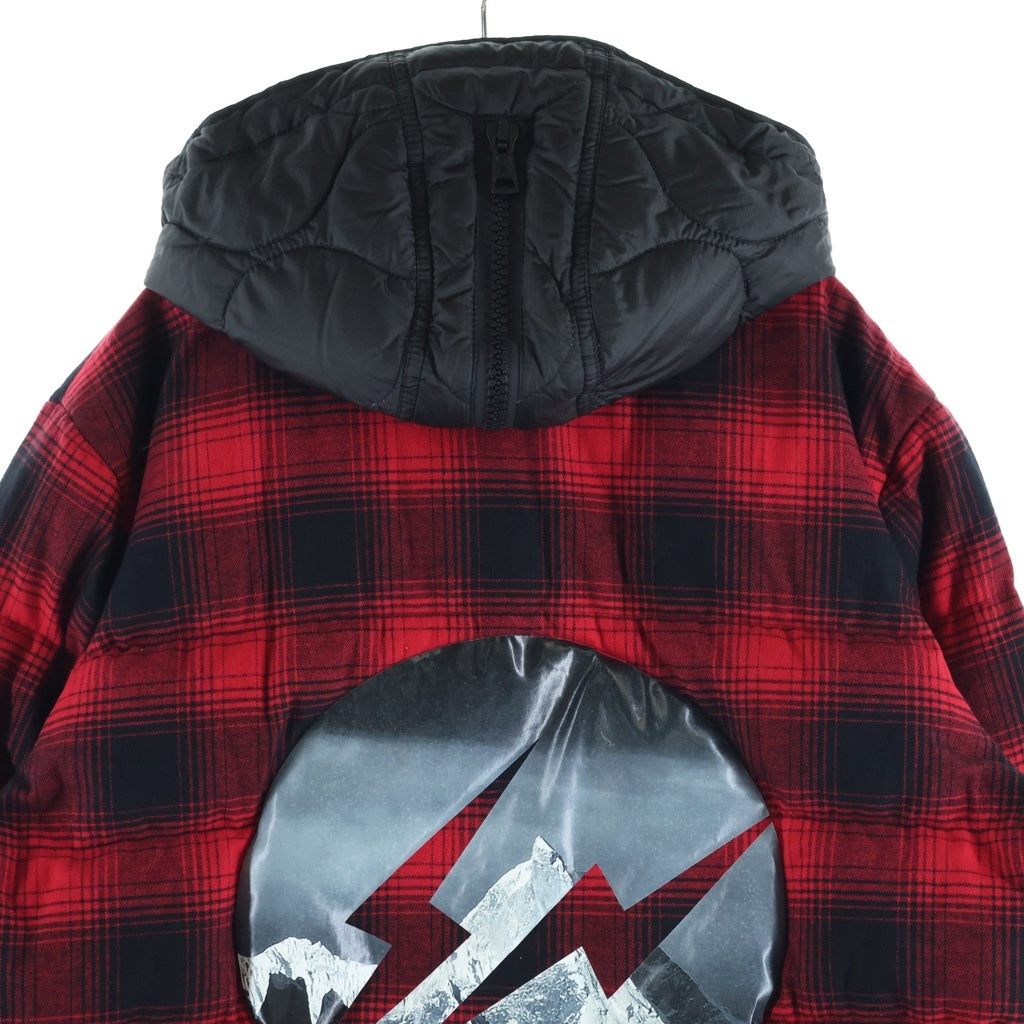 MONCLER(モンクレール) ×FRGMT FRAGMENT フラグメント DANVER チェック ダウンジャケット レッド/ブラック F209U1B51310 F209U1B5131