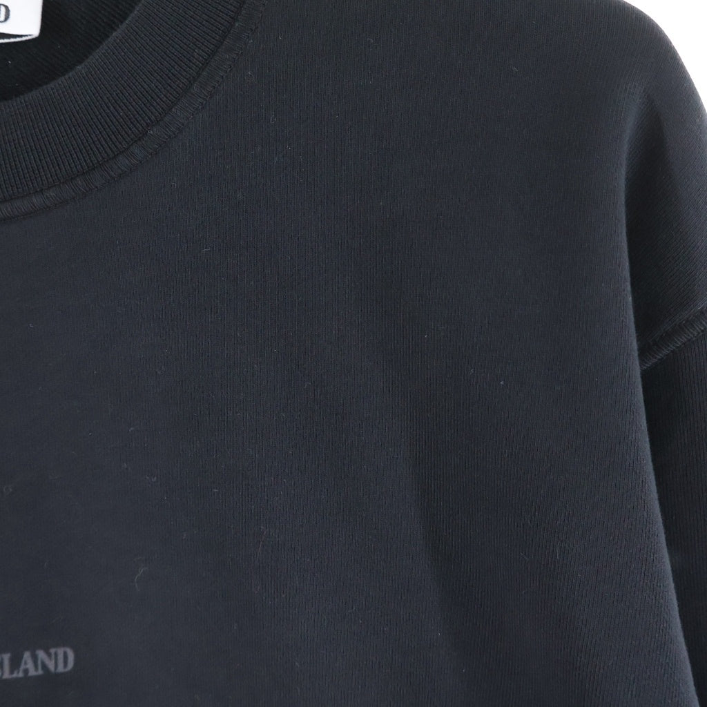 STONE ISLAND(ストーンアイランド) フロントロゴプリント バックコンパスロゴ クルーネックスウェットトレーナー ブラック K1S156100665