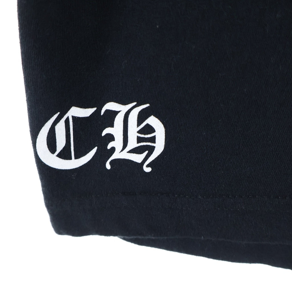 CHROME HEARTS(クロムハーツ) BACK HORSESHOE CEMETERY CROSS バック ホースシュー セメタリークロスプリント クルーネック半袖Tシャツ ブラック
