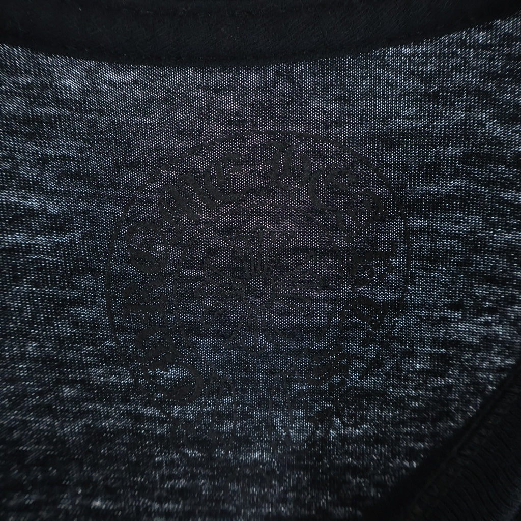 CHROME HEARTS(クロムハーツ) BACK HORSESHOE CEMETERY CROSS バック ホースシュー セメタリークロスプリント クルーネック半袖Tシャツ ブラック