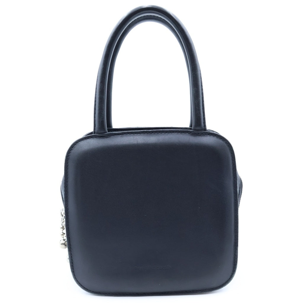 beautiful people(ビューティフルピープル) ERIN square duffle bag small エリン スクエア ダッフル バッグ スモール レザー ハンドバッグ ブラック レディース