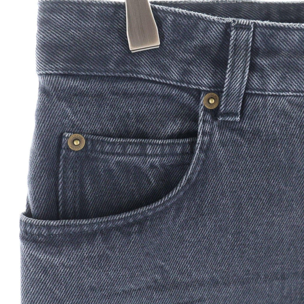 LOEWE(ロエベ) ANAGRAM BAGGY JEANS アナグラム刺繍 バギーパンツ デニムパンツ ブラック H526Y11W62