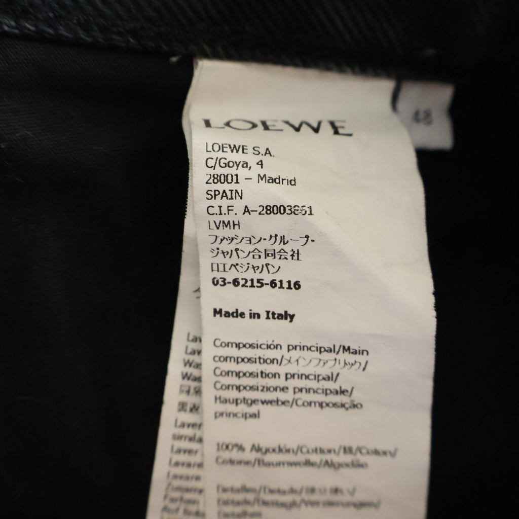 LOEWE(ロエベ) ANAGRAM BAGGY JEANS アナグラム刺繍 バギーパンツ デニムパンツ ブラック H526Y11W62