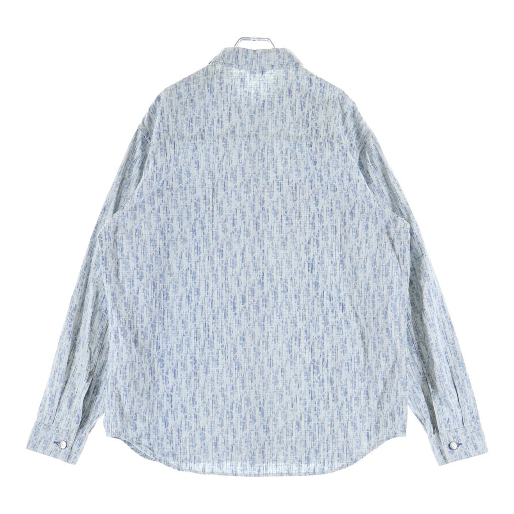 DIOR(ディオール) 20AW オブリーク柄 長袖シャツ ホワイト/ブルー 013D585BY989