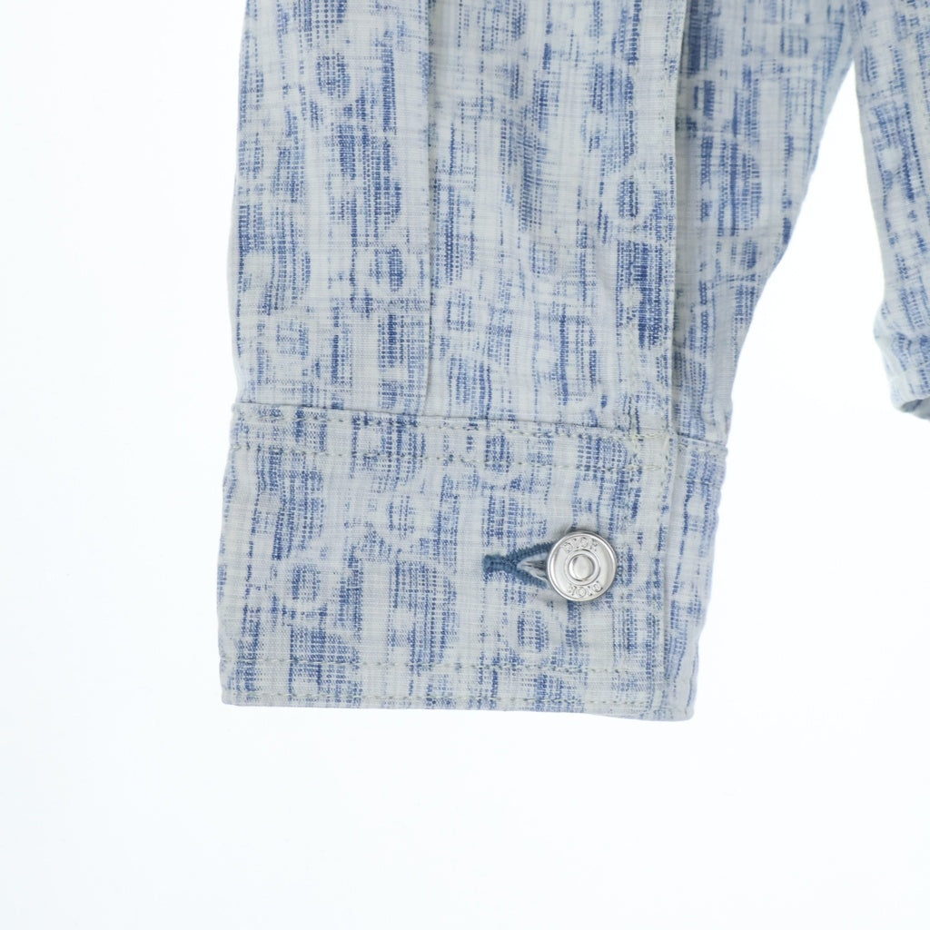 DIOR(ディオール) 20AW オブリーク柄 長袖シャツ ホワイト/ブルー 013D585BY989