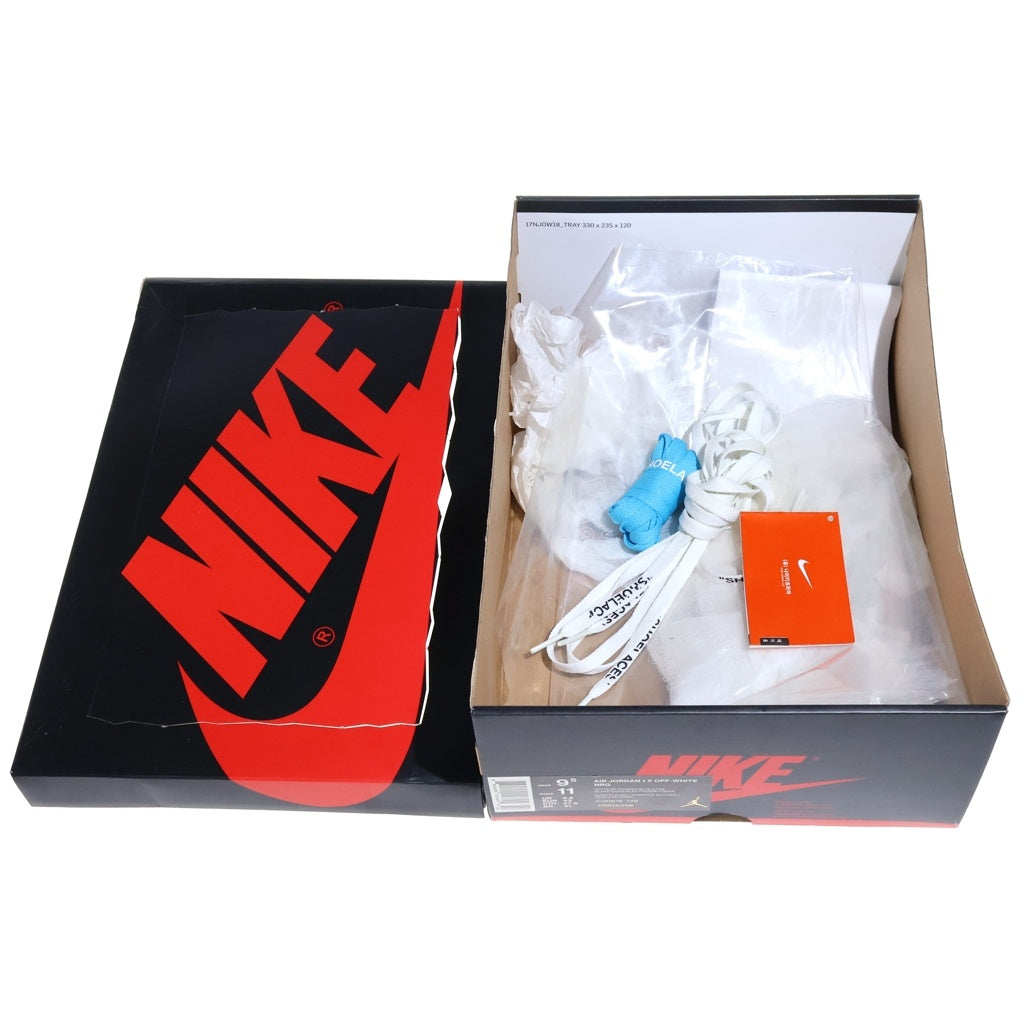 OFF-WHITE(オフホワイト) ×OFF-WHITE AIR JORDAN 1 POWDER BLUE UNC オフホワイト エアジョーダン1 パウダーブルー ハイカットスニーカー ホワイト/ブルー US9.5/27.5cm AQ0818-148