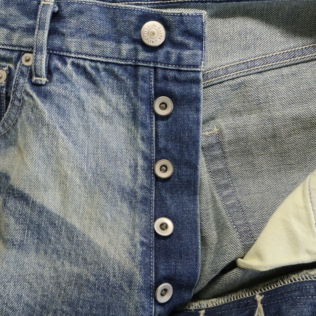 AURALEE(オーラリー) SELVEDGE FADED HEAVY DENIM WIDE PANTS セルビッチ フェイデッド ヘビー デニム ワイド パンツ インディゴ A25AP03DH