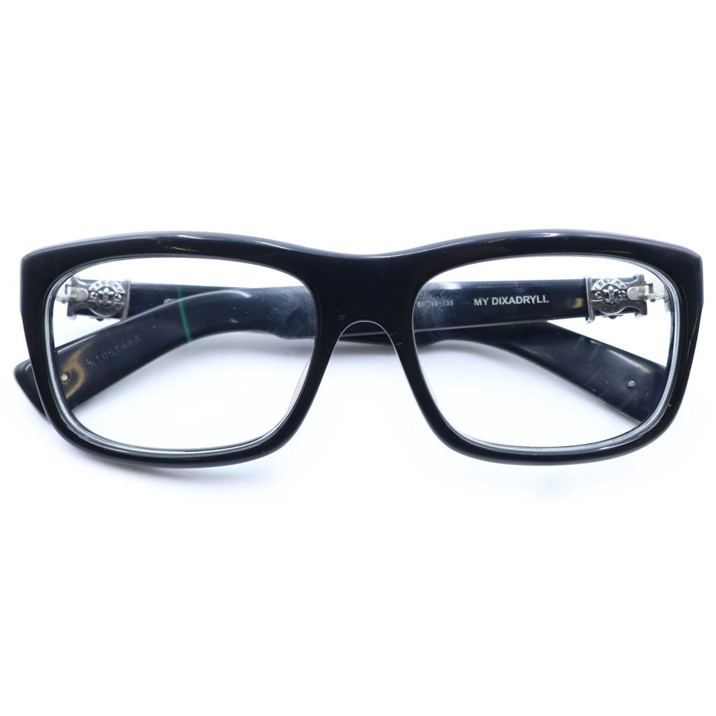 CHROME HEARTS(クロムハーツ) MY DIXADRYLL サイドBSフレア装飾 スクエア型 サングラス メガネ ブラック