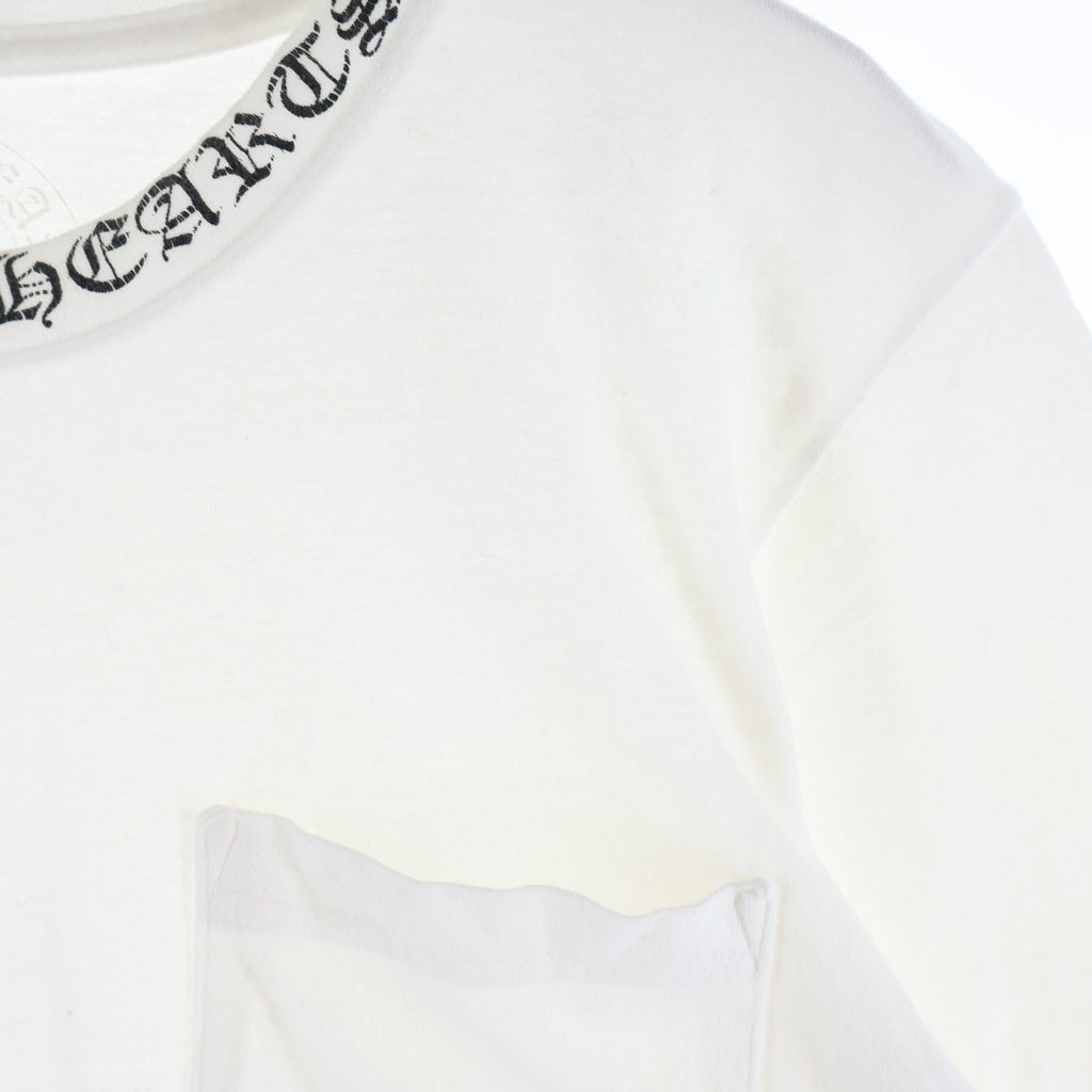 CHROME HEARTS(クロムハーツ) CH S/S NECK LOGO ネックロゴプリント 半袖Tシャツ ホワイト