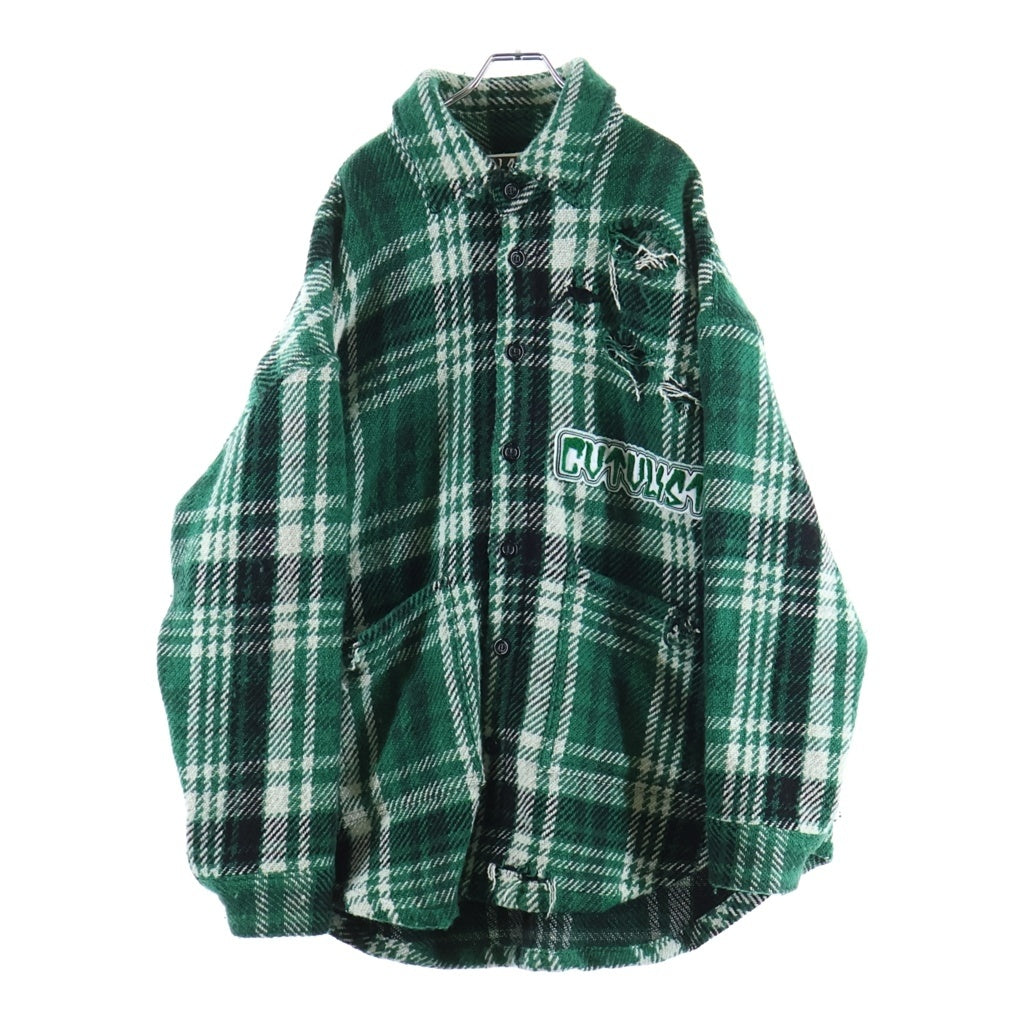 cvtvlist(カタリスト) Rope check shirts ロープチェックシャツ ウールジャケット グリーン 2201100201