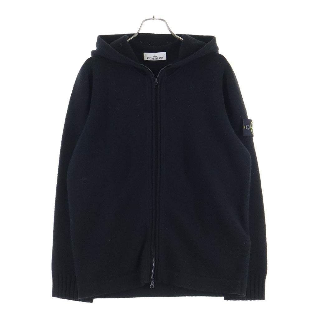 STONE ISLAND(ストーンアイランド) サイドロゴワッペン ジップアップパーカー ウール ナイロン ブラック K2S155100086S01A3