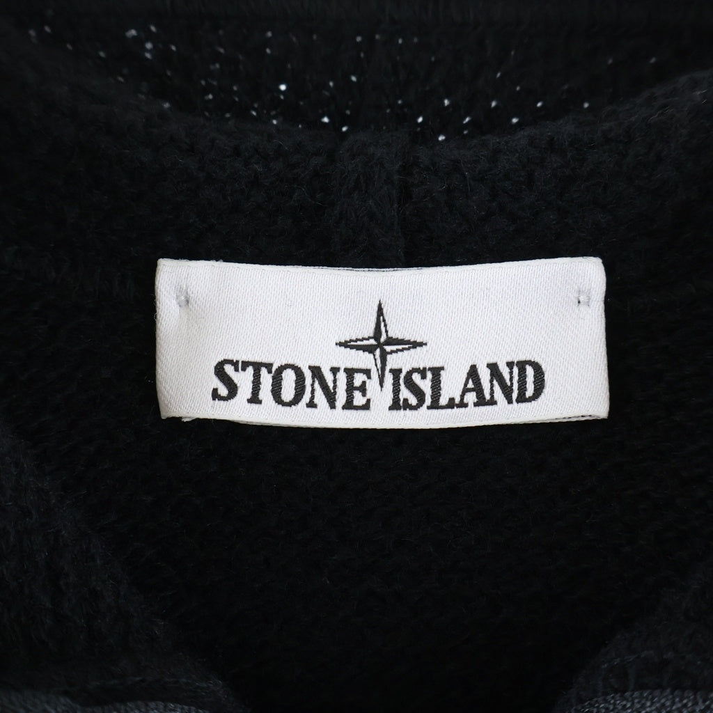 STONE ISLAND(ストーンアイランド) サイドロゴワッペン ジップアップパーカー ウール ナイロン ブラック K2S155100086S01A3