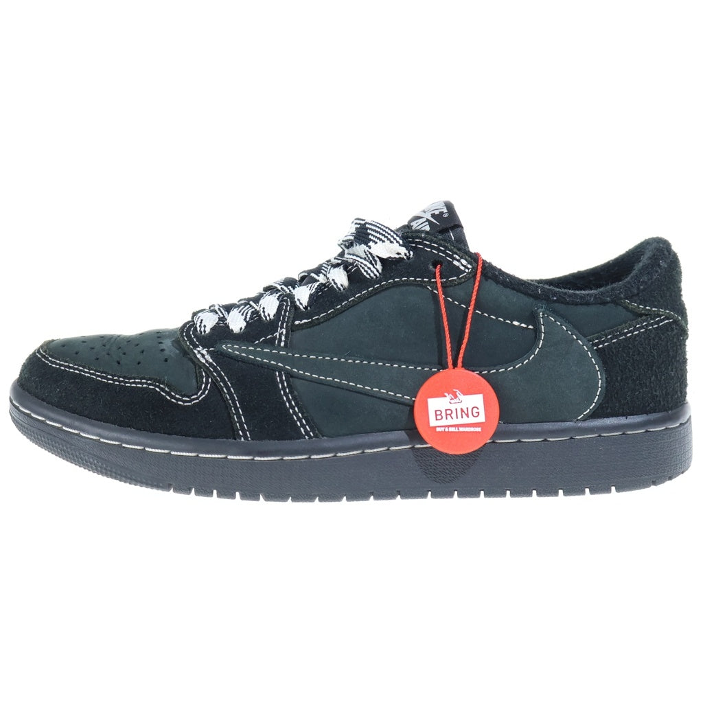 NIKE(ナイキ) ×TRAVIS SCOTT AIR JORDAN 1 LOW OG SP BLACK PHANTOM トラヴィススコット エアジョーダン ブラックファントム ローカットスニーカー ブラック US6.5/24.5cm DM7866-001 レディース