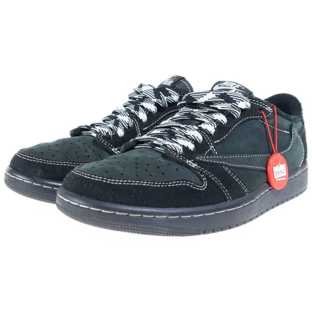 NIKE(ナイキ) ×TRAVIS SCOTT AIR JORDAN 1 LOW OG SP BLACK PHANTOM トラヴィススコット エアジョーダン ブラックファントム ローカットスニーカー ブラック US6.5/24.5cm DM7866-001 レディース