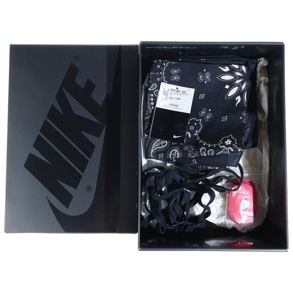 NIKE(ナイキ) ×TRAVIS SCOTT AIR JORDAN 1 LOW OG SP BLACK PHANTOM トラヴィススコット エアジョーダン ブラックファントム ローカットスニーカー ブラック US6.5/24.5cm DM7866-001 レディース