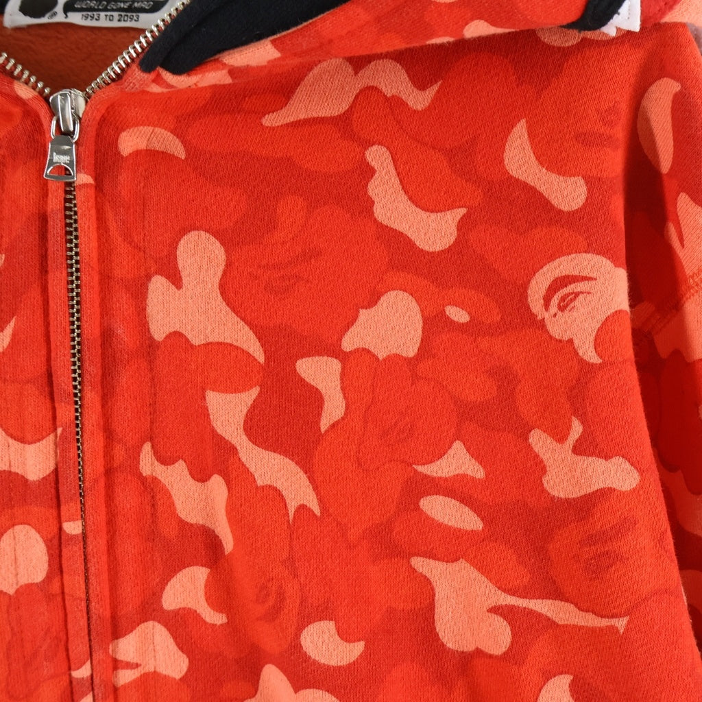 A BATHING APE(アベイシングエイプ) Korea Double shark full zip hoodie 韓国ソウル限定 ダブルシャーク フルジップパーカー フーディ レッド/ブラック 001ZPK221003F