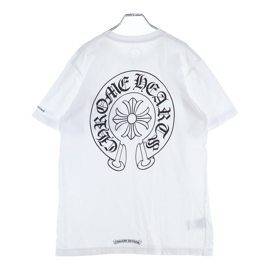 CHROME HEARTS(クロムハーツ) HORSESHOE S/S TEE ホースシュープリント ポケット半袖Tシャツ カットソー ホワイト