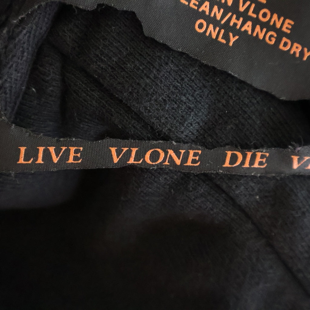 Palm Angels(パームエンジェルス) ×VLONE Pullover Hooded 袖プリント パーカー ブラック