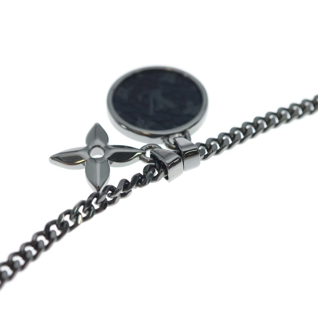 LOUIS VUITTON(ルイヴィトン) モノグラム メダル ネックレス エクリプス ペンダント ブラック/シルバー M00679/D11292