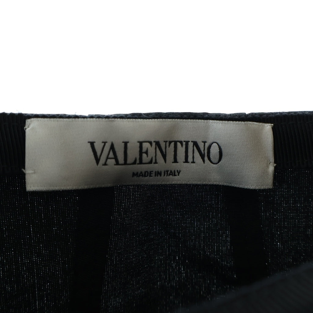 VALENTINO(ヴァレンティノ) コットン フレア ロング スカート ブラック レディース WB3RA7W14H2