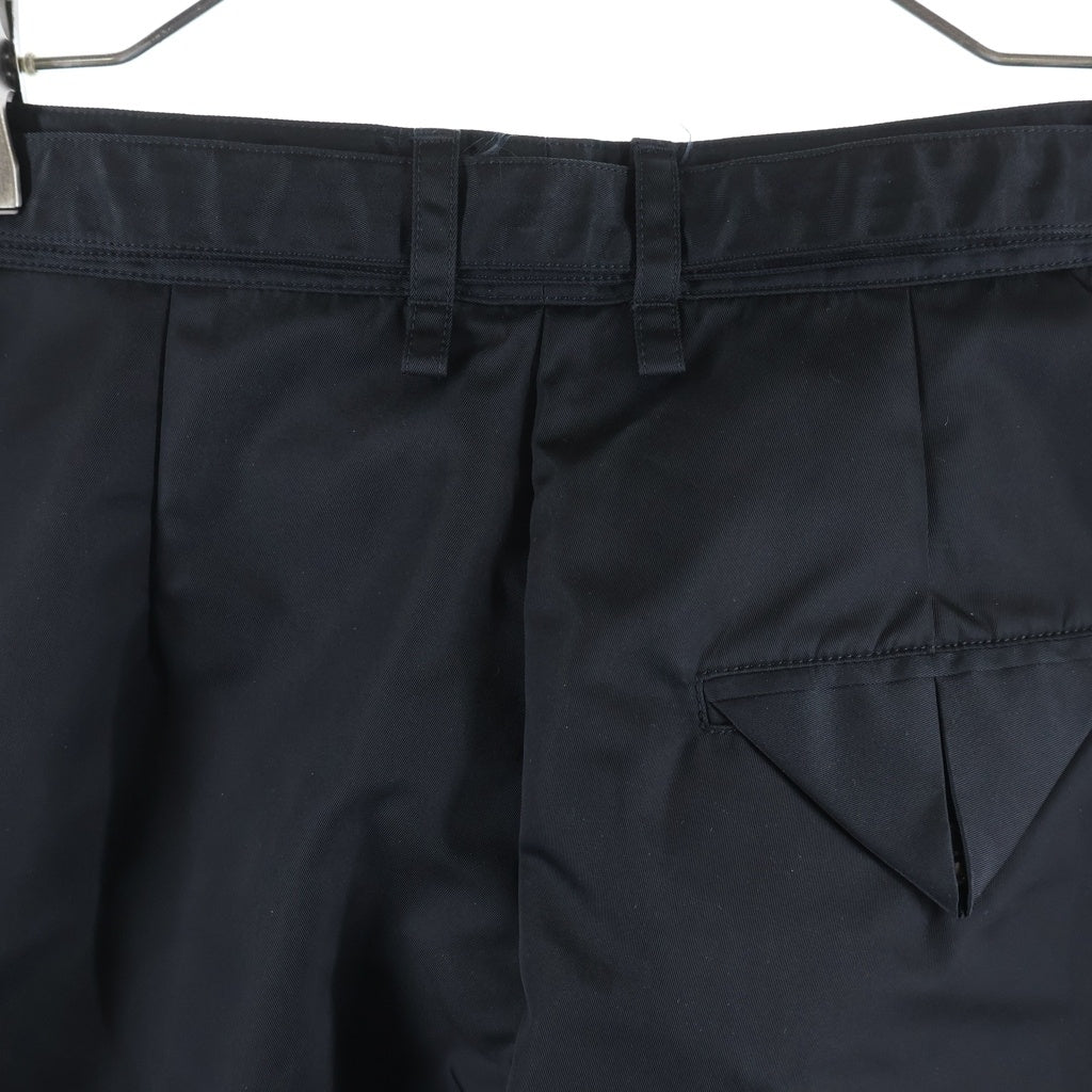BOTTEGA VENETA(ボッテガヴェネタ) 20SS 裾ポケット付き ナイロンベルテッドパンツ ブラック レディース 612017 VKIL0