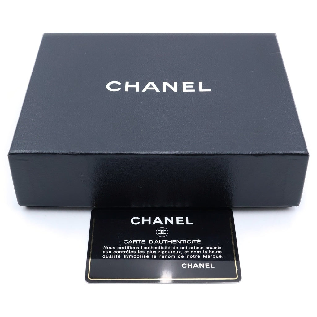CHANEL(シャネル) キャビアスキン チェーンショルダー フラップスマホケース 携帯ホルダー ブラック レディース