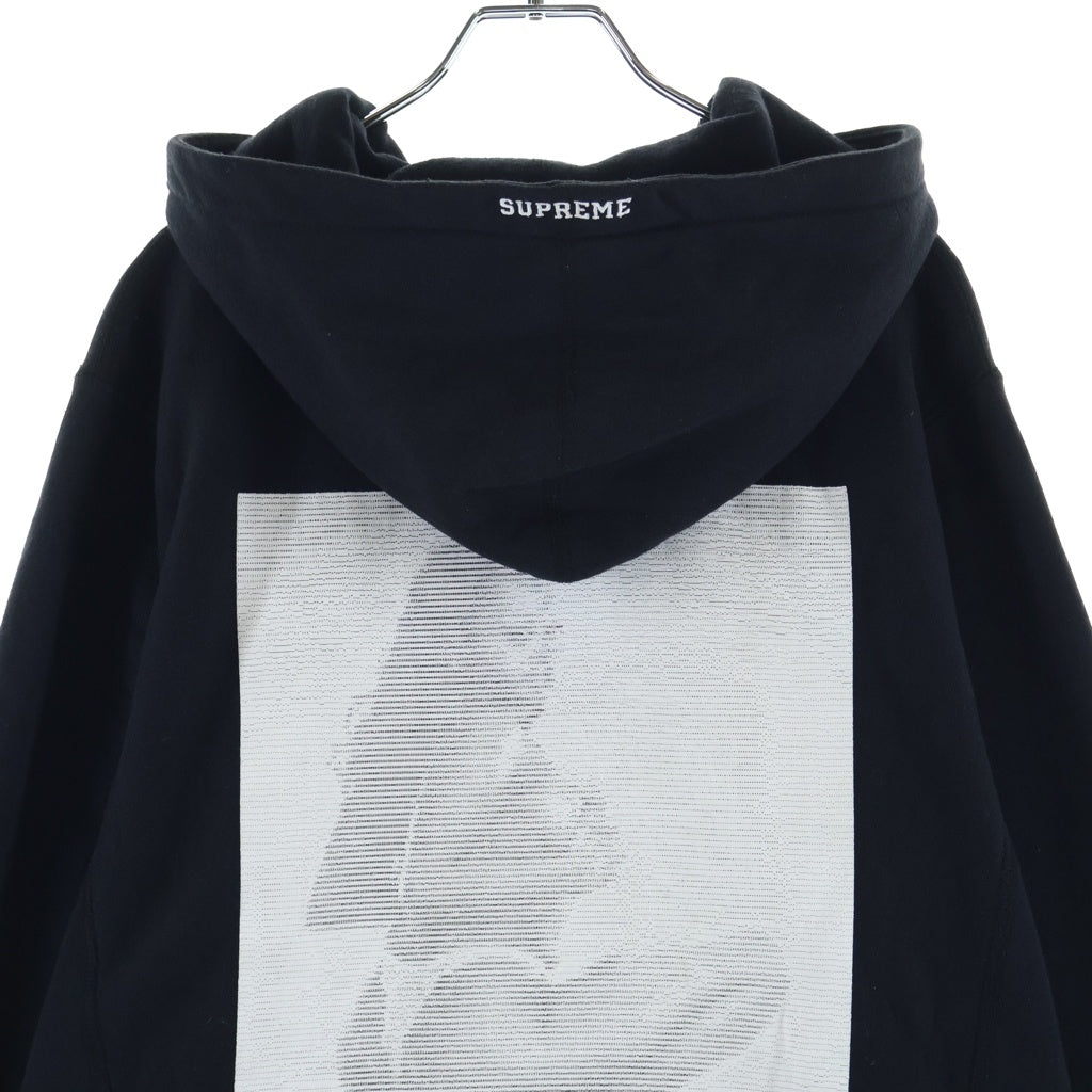 SUPREME(シュプリーム) 17SS Digi Hooded Sweatshirt バックプリントスウェットプルオーバーパーカー フーディー ブラック
