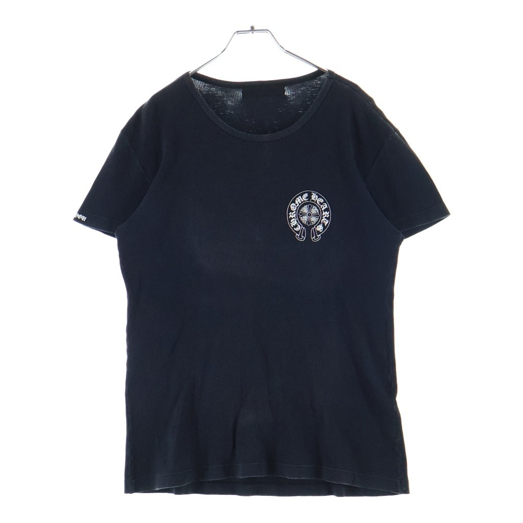 CHROME HEARTS(クロムハーツ) バックセメタリープリント クルーネック半袖リブTシャツ ブラック