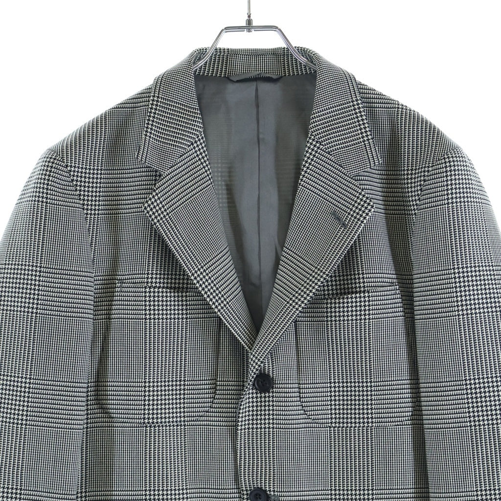 LANVIN(ランバン) GLEN PLAID ERNEST JACKET グレンチェック アーネストジャケット 千鳥格子 マルチポケット テーラードジャケット ブラック/ホワイト LA-IS-72952